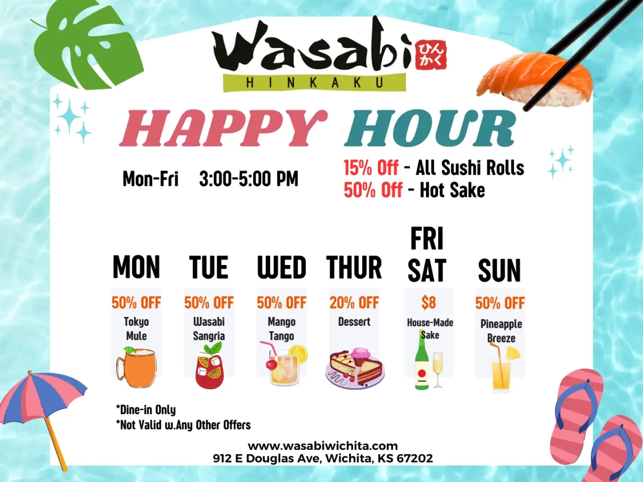Wasabi Hinkaku Sushi Restaurant Online Order Wichita KS